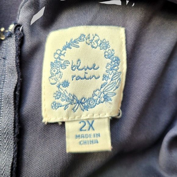 Blue Rain Romper Dark Blue Corset 2X - Picture 3 of 3